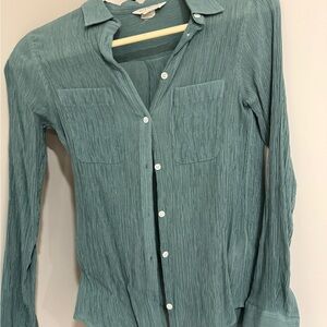 Club Monaco Sea Green Textured Top